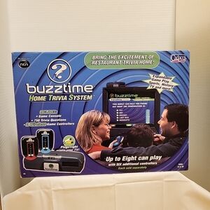 Vintage New Cadaco Buzztime Home Trivia System With Game Console & 2 Controllers